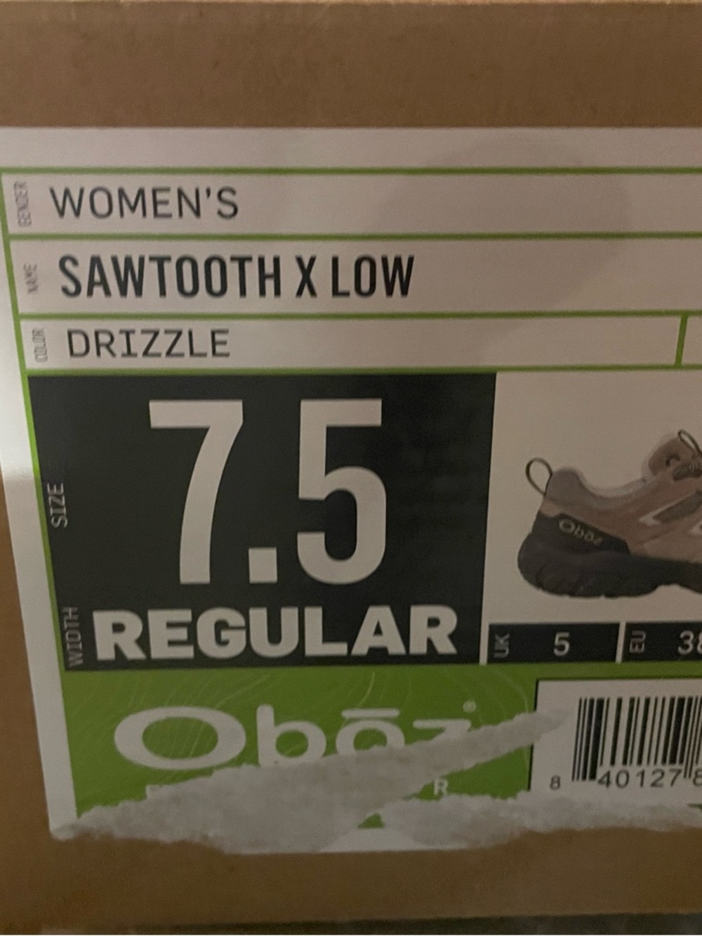 Women's OBOZ Gray/Taupe Athletic Walking/ Hiking Shoes BRAND NEW! Size 7.5 - Picture 10 of 10